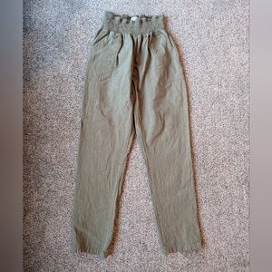 Emme Maternity Everyday Transitional Smocked Linen Pant XL